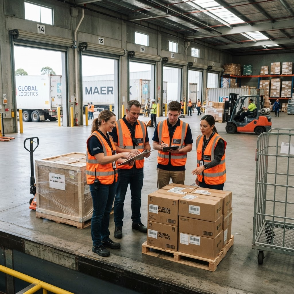 Bojovic Logistics operations at a warehouse loading dock